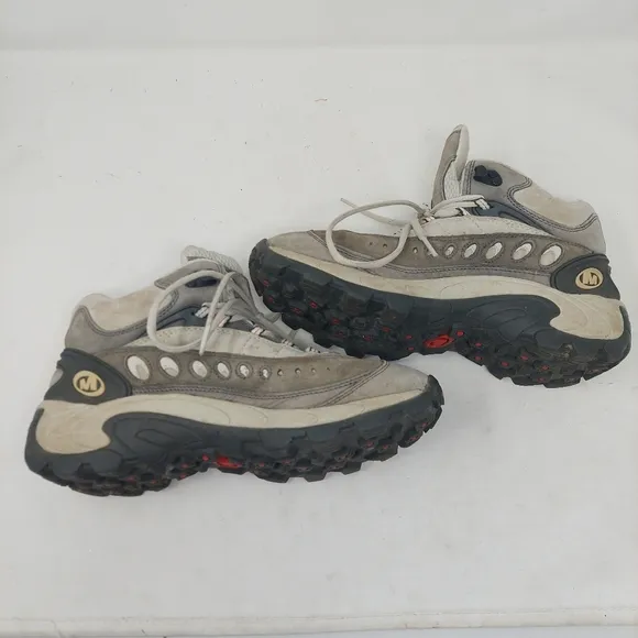 Merrell Grey Brown Pulse Mid Top Gore Tex Hiking Boots Gorpcore Outdoor Size 10