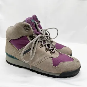 Merrell Mesa Gray &amp; Purple Leather Hiking Boots Size 9