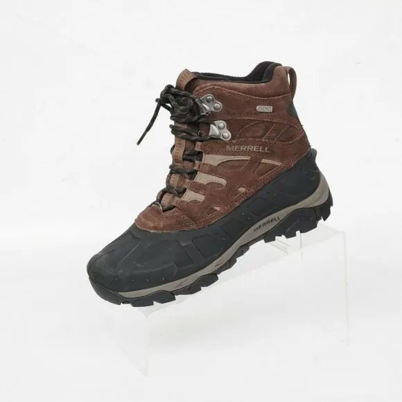 Merrell Moab Polar Espresso Select Dry Warm Ice Grip Hiking Snow Boots Mens 7