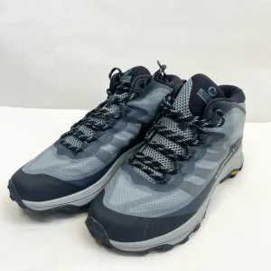 Merrell Moab Speed Gtx Gore TEX Grey Blue High Ankle Hiking Boots Size US 9
