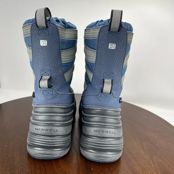Merrell Quest Lite 3.0 Boots Big Kids 5M Blue Gray Waterproof Snow Shoe MK265031