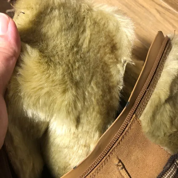 Merrell women winter leather snow boots, faux fur lining, side zip 8