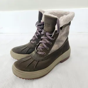 Merrell Womens Size 7. 5 Haven Polar Waterproof Mid Lace Winter Boots Olive Gray