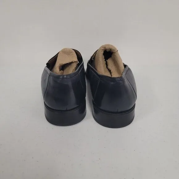 Mezlan Mens Slip On Loafers Size 11 Navy Spain Leather Career Modern Designer