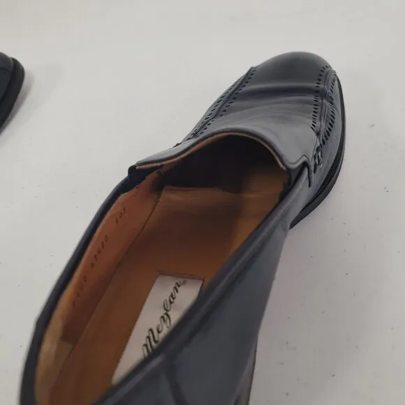 Mezlan Mens Slip On Loafers Size 11 Navy Spain Leather Career Modern Designer