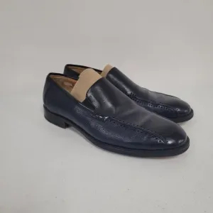 Mezlan Mens Slip On Loafers Size 11 Navy Spain Leather Career Modern Designer