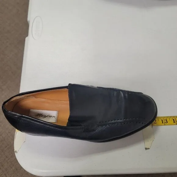Mezlan Mens Slip On Loafers Size 11 Navy Spain Leather Career Modern Designer