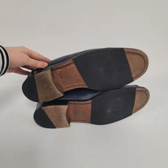Mezlan Mens Slip On Loafers Size 11 Navy Spain Leather Career Modern Designer
