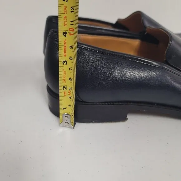 Mezlan Mens Slip On Loafers Size 11 Navy Spain Leather Career Modern Designer