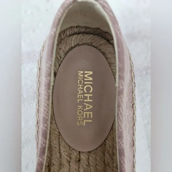 MICHAEL KORS Kendrick Espadrille Slip On Flats Women’s Size 7 US Pink NEW