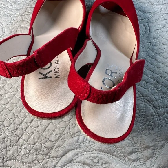 Michael Kors Red Wedge Espadrilles