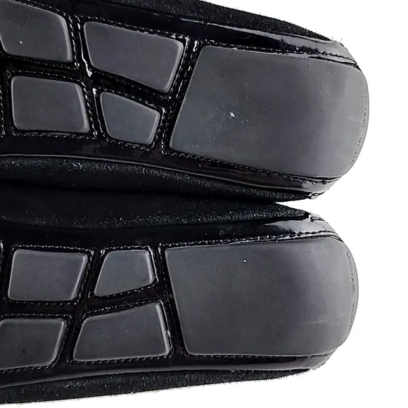 Michael Kors Women's Black Suede Leather Ballet Flats Loafer Square Toe Size 8M