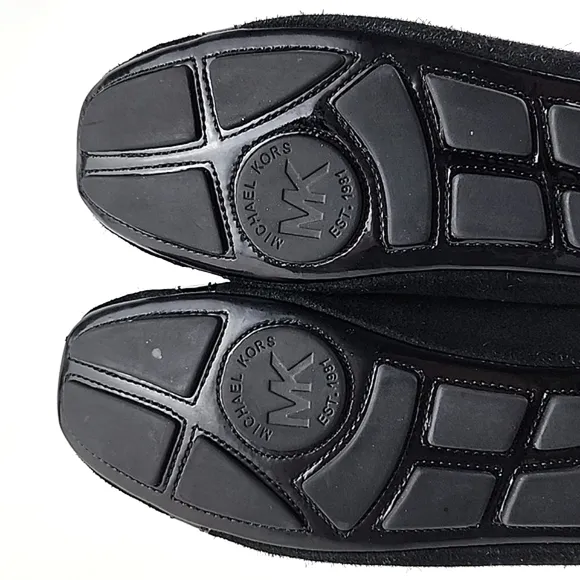 Michael Kors Women's Black Suede Leather Ballet Flats Loafer Square Toe Size 8M