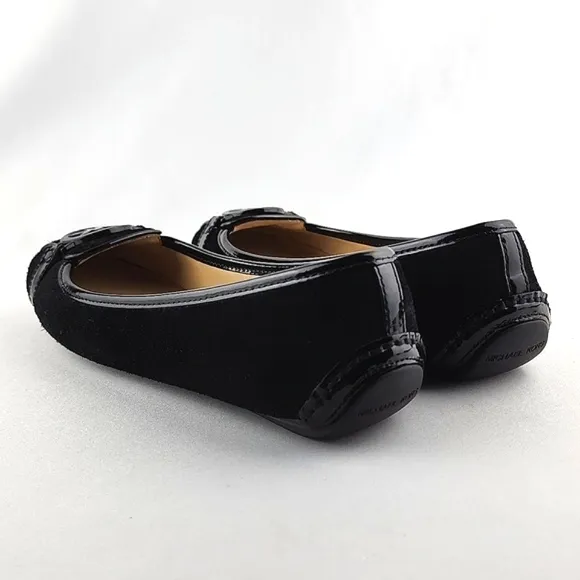 Michael Kors Women's Black Suede Leather Ballet Flats Loafer Square Toe Size 8M