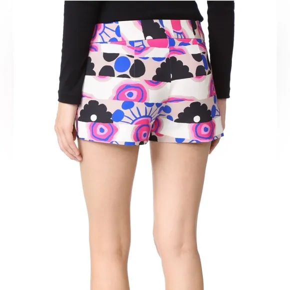 Milly Modern print slouch shorts In abstract print.