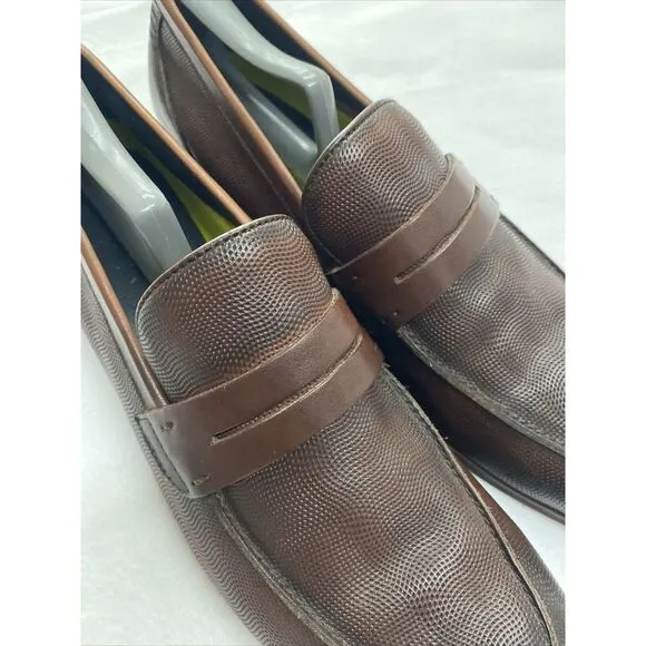 Moretti Gold Label Brown Loafers Men's Size 9.5 D  ‎ Leather Dress Shoes