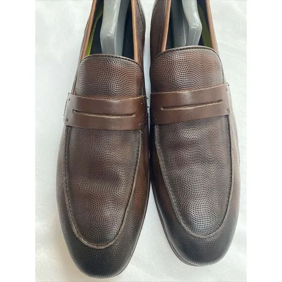 Moretti Gold Label Brown Loafers Men's Size 9.5 D  ‎ Leather Dress Shoes