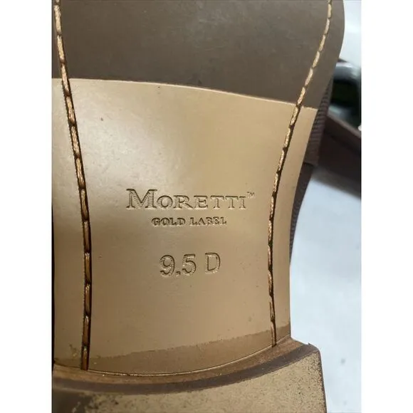 Moretti Gold Label Brown Loafers Men's Size 9.5 D  ‎ Leather Dress Shoes