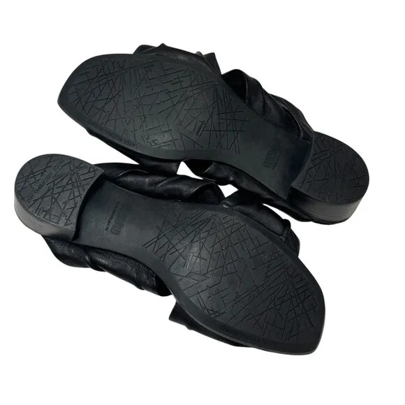 MUNRO Lee Soft Leather Slide Sandals size 9 W Wide NEW $190