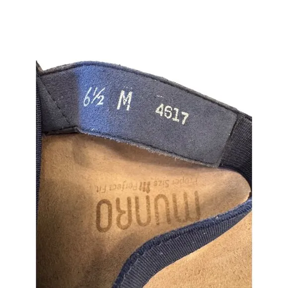 Munro Pisces Woven Navy Size 6.5 SandalArch Support Comfort Shoes $160 NWOB