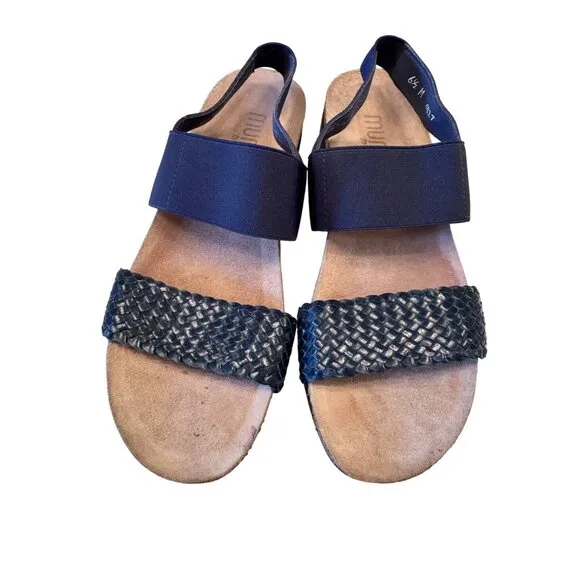 Munro Pisces Woven Navy Size 6.5 SandalArch Support Comfort Shoes $160 NWOB