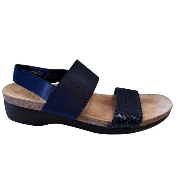 Munro Pisces Woven Navy Size 6.5 SandalArch Support Comfort Shoes $160 NWOB
