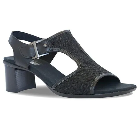 MUNRO WALLIS OPEN SQUARE TOE BLOCK HEEL T-STRAP SANDALS SIZE 9.5W NWOB