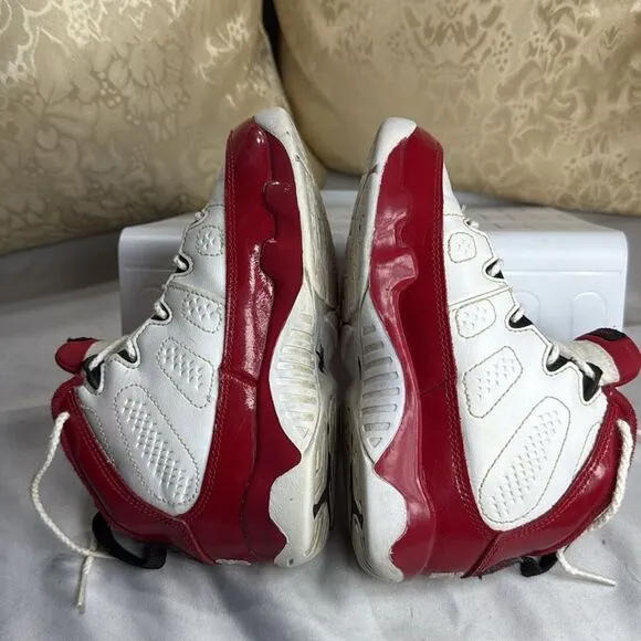 (N1) Air Jordan 9 Retro 302370-160 White Gym Red Boys' Sneakers, Size 11C‎