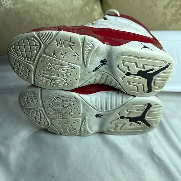 (N1) Air Jordan 9 Retro 302370-160 White Gym Red Boys' Sneakers, Size 11C‎