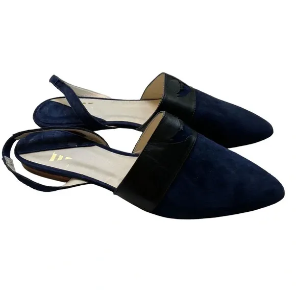 Nantucket Sole Leather Slingback Flats 8