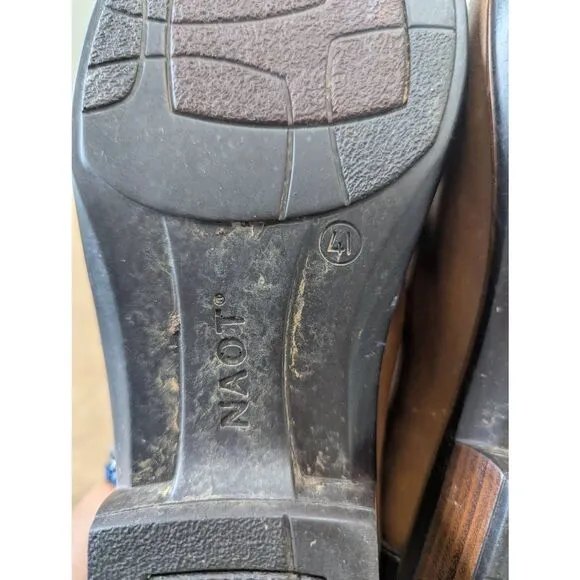 Naot Kedma Oxford Loafers women's 41 US10 brown tan lace up preppy academia