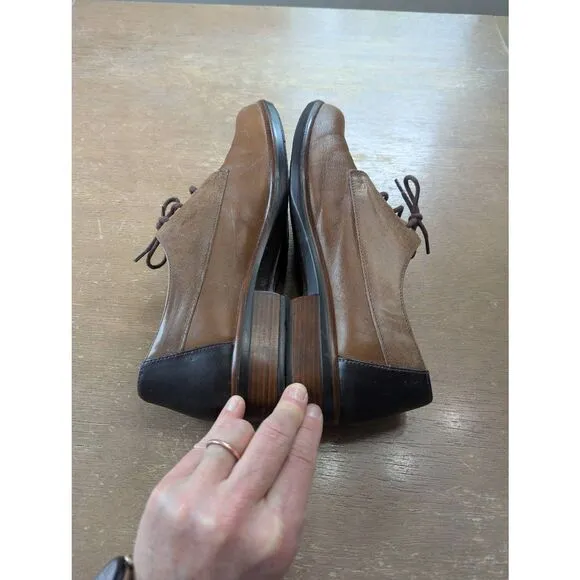 Naot Kedma Oxford Loafers women's 41 US10 brown tan lace up preppy academia