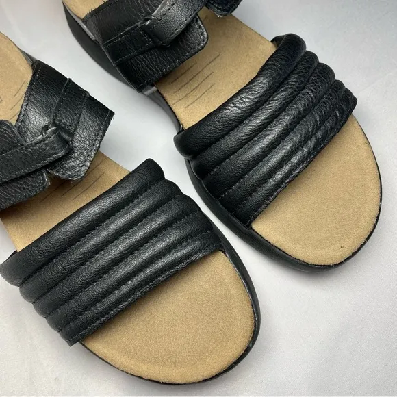 Naot Vesta Leather Sandal in Black Size 10