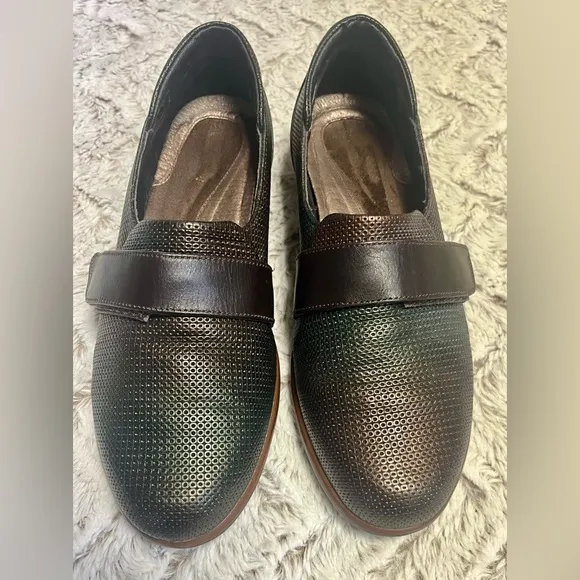 Naot Wind Slip On Loafers Womens Iridescent Copper Leather Comfort ShoeSize 8.5