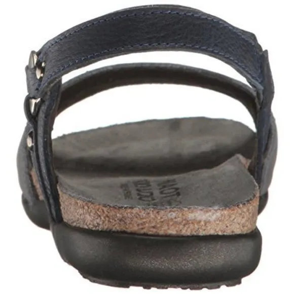NAOT WOMEN'S SABRINA SANDAL VINTAGE SLATE LTHR/INK LTHR 7-7.5 M US