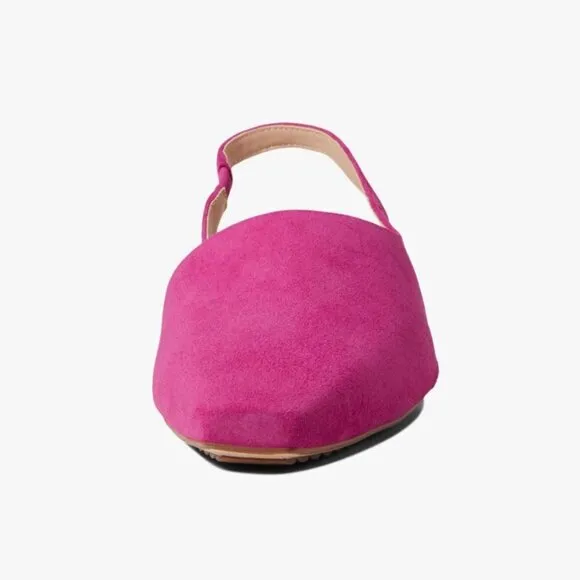 Naturalizer 27 EDIT Avrie Suede Slingback Block Heel Flats