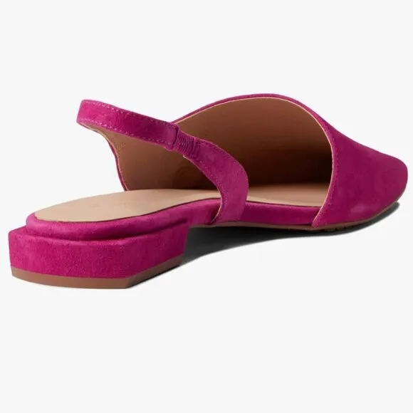 Naturalizer 27 EDIT Avrie Suede Slingback Block Heel Flats