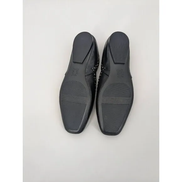 Naturalizer DOrsay Ballet Flats Women Size 7.5 Cody Studded Square Toe Soft Goth