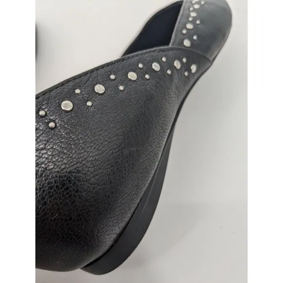 Naturalizer DOrsay Ballet Flats Women Size 7.5 Cody Studded Square Toe Soft Goth