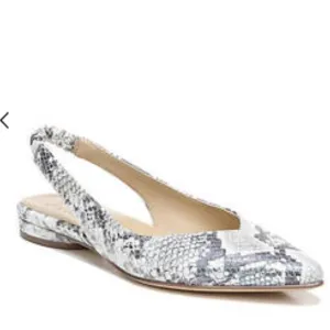 NaturalizerHalo Snake Print Leather Slingback Flats