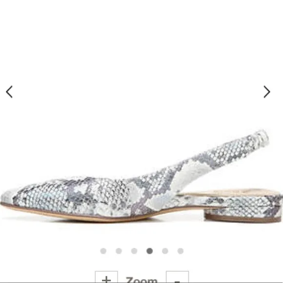 NaturalizerHalo Snake Print Leather Slingback Flats