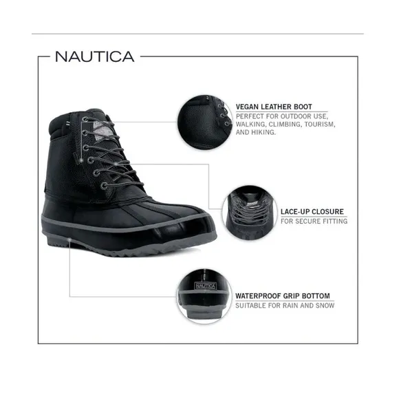 Nautica Men’s Snow Boots sz 14 Wide Big &amp; Tall NEW  #  Box H110