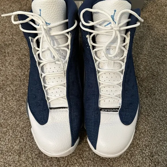 Navy and White Athletic Sneakers