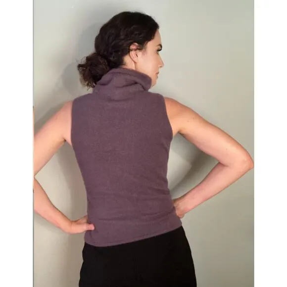 Neiman Marcus Cashmere Sleeveless Turtleneck Sweater Quality Vintage ~ Sz M