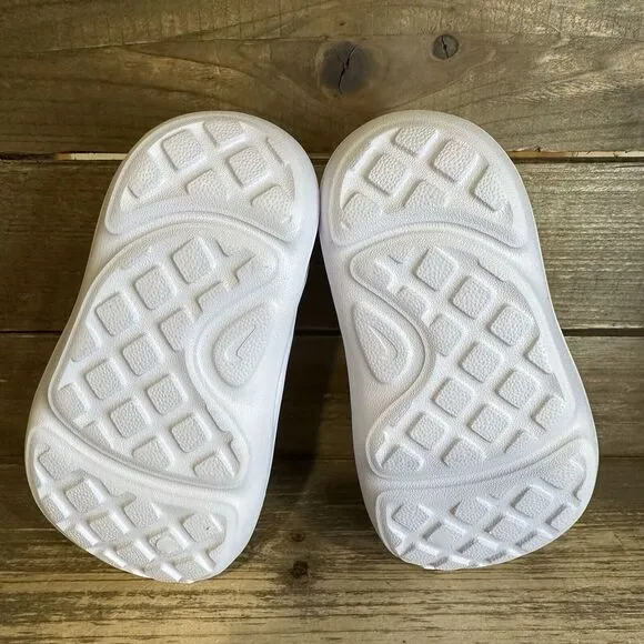 New $55 Little Kids Nike Aqua Swoosh Water/Land‎ White Shoes Sandals Size 7C