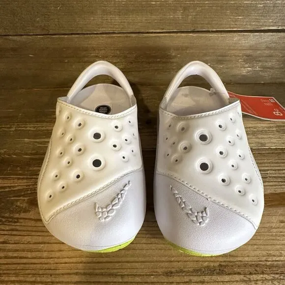 New $55 Little Kids Nike Aqua Swoosh Water/Land White Shoes Sandals Size‎ 8C