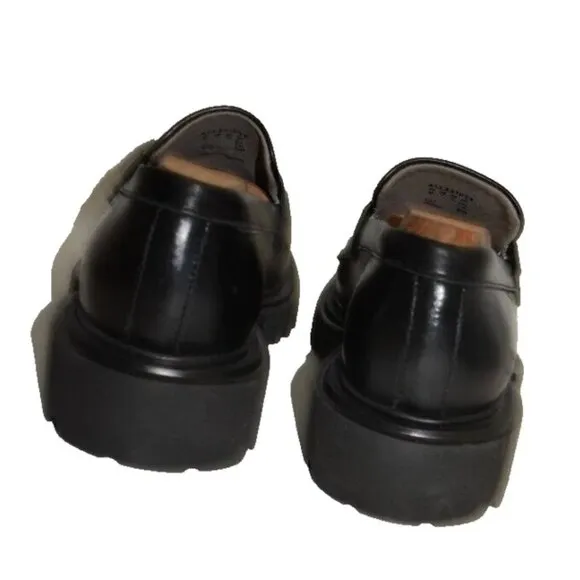 New! ALLSAINTS Lola Loafer Black Leather 40 EU 10 US DD479