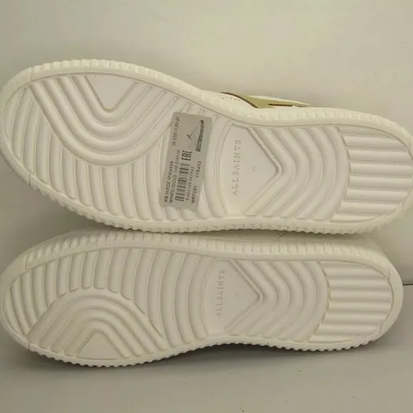 NEW AllSaints Womens Vix Sneakers Casual Low-Top Cushioned Suede Lace-Up Size 11