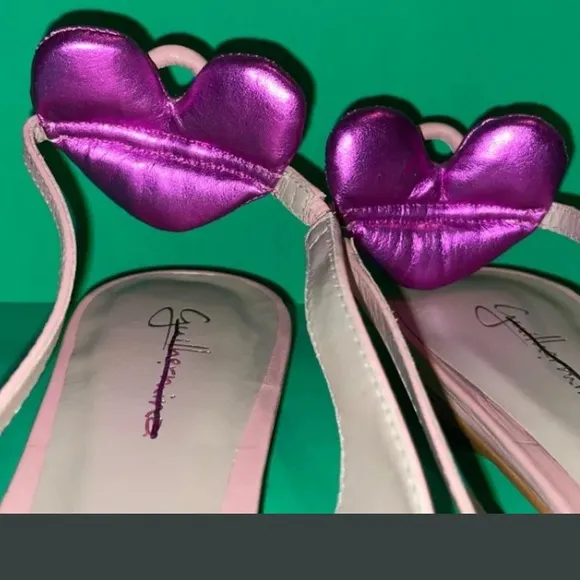NEW Anthropologie Guilhermina Heart Slingback Flats-10-$148-Valentines A714