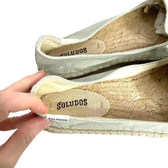 NEW Anthropologie Soludos Tasseled Camel Espadrilles Sz 8.5